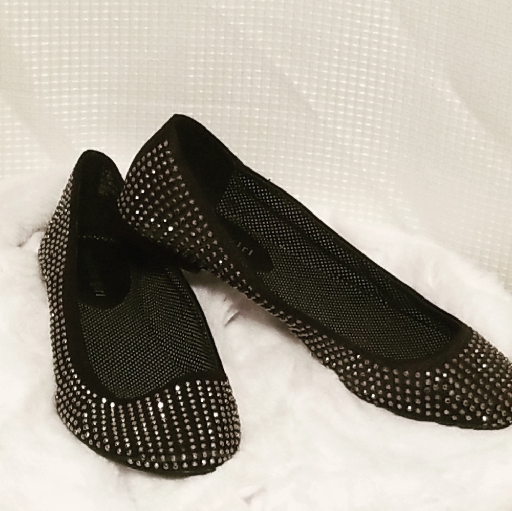 Steve Madden Black Tazorr ballet shoes sz 7.5M